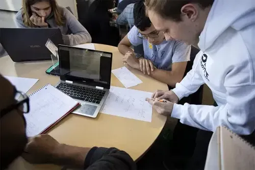 Students work on an assignment at the Academic Resource Center